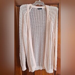 Pale Pink Light Knit Cover Up Sweater.  #262